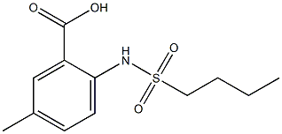 2-(butane-1-sulfonamido)-5-methylbenzoic acid Struktur