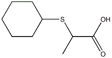 2-(cyclohexylsulfanyl)propanoic acid Struktur