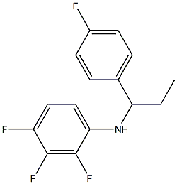 2,3,4-trifluoro-N-[1-(4-fluorophenyl)propyl]aniline Struktur