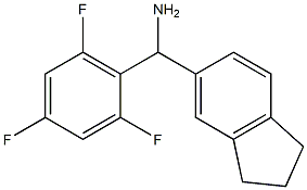 2,3-dihydro-1H-inden-5-yl(2,4,6-trifluorophenyl)methanamine Struktur