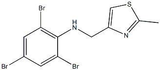 2,4,6-tribromo-N-[(2-methyl-1,3-thiazol-4-yl)methyl]aniline Struktur