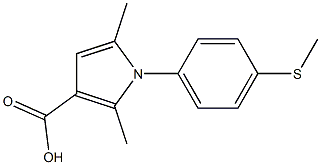 2,5-dimethyl-1-[4-(methylsulfanyl)phenyl]-1H-pyrrole-3-carboxylic acid Struktur