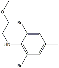 2,6-dibromo-N-(2-methoxyethyl)-4-methylaniline Struktur