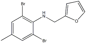 2,6-dibromo-N-(furan-2-ylmethyl)-4-methylaniline Struktur