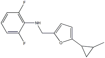 2,6-difluoro-N-{[5-(2-methylcyclopropyl)furan-2-yl]methyl}aniline Struktur