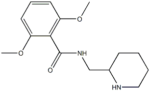 2,6-dimethoxy-N-(piperidin-2-ylmethyl)benzamide Struktur