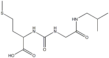 2-[({[(2-methylpropyl)carbamoyl]methyl}carbamoyl)amino]-4-(methylsulfanyl)butanoic acid Struktur