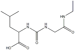 2-[({[2-(ethylamino)-2-oxoethyl]amino}carbonyl)amino]-4-methylpentanoic acid Struktur