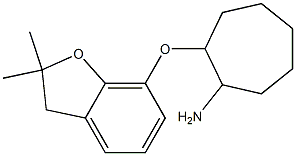 2-[(2,2-dimethyl-2,3-dihydro-1-benzofuran-7-yl)oxy]cycloheptan-1-amine Struktur