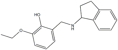 2-[(2,3-dihydro-1H-inden-1-ylamino)methyl]-6-ethoxyphenol Struktur