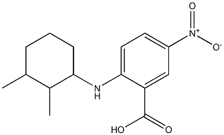 2-[(2,3-dimethylcyclohexyl)amino]-5-nitrobenzoic acid Struktur