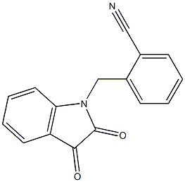 2-[(2,3-dioxo-2,3-dihydro-1H-indol-1-yl)methyl]benzonitrile Struktur