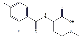 2-[(2,4-difluorobenzoyl)amino]-4-(methylthio)butanoic acid Struktur