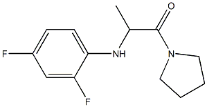 2-[(2,4-difluorophenyl)amino]-1-(pyrrolidin-1-yl)propan-1-one Struktur