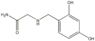 2-[(2,4-dihydroxybenzyl)amino]acetamide Struktur