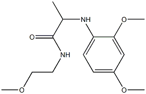 2-[(2,4-dimethoxyphenyl)amino]-N-(2-methoxyethyl)propanamide Struktur