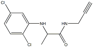 2-[(2,5-dichlorophenyl)amino]-N-(prop-2-yn-1-yl)propanamide Struktur