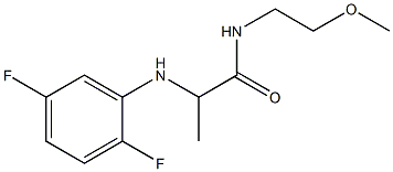 2-[(2,5-difluorophenyl)amino]-N-(2-methoxyethyl)propanamide Struktur