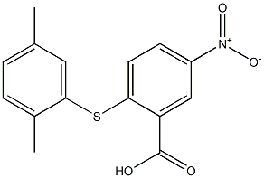 2-[(2,5-dimethylphenyl)sulfanyl]-5-nitrobenzoic acid Struktur