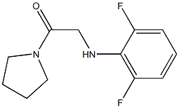 2-[(2,6-difluorophenyl)amino]-1-(pyrrolidin-1-yl)ethan-1-one Struktur