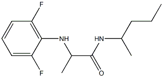 2-[(2,6-difluorophenyl)amino]-N-(pentan-2-yl)propanamide Struktur