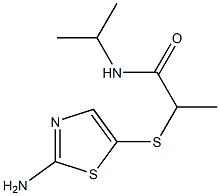 2-[(2-amino-1,3-thiazol-5-yl)sulfanyl]-N-(propan-2-yl)propanamide Struktur