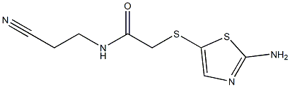 2-[(2-amino-1,3-thiazol-5-yl)thio]-N-(2-cyanoethyl)acetamide Struktur