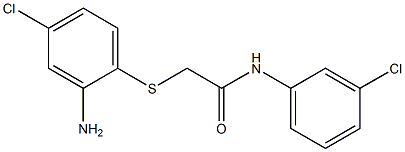 2-[(2-amino-4-chlorophenyl)sulfanyl]-N-(3-chlorophenyl)acetamide Struktur