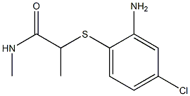 2-[(2-amino-4-chlorophenyl)sulfanyl]-N-methylpropanamide Struktur