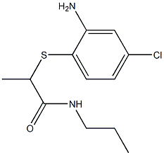 2-[(2-amino-4-chlorophenyl)sulfanyl]-N-propylpropanamide Struktur