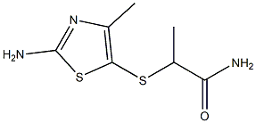 2-[(2-amino-4-methyl-1,3-thiazol-5-yl)sulfanyl]propanamide Struktur