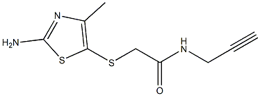 2-[(2-amino-4-methyl-1,3-thiazol-5-yl)thio]-N-prop-2-ynylacetamide Struktur