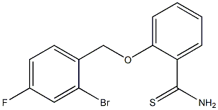 2-[(2-bromo-4-fluorobenzyl)oxy]benzenecarbothioamide Struktur