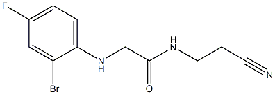 2-[(2-bromo-4-fluorophenyl)amino]-N-(2-cyanoethyl)acetamide Struktur