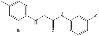 2-[(2-bromo-4-methylphenyl)amino]-N-(3-chlorophenyl)acetamide Struktur