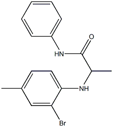 2-[(2-bromo-4-methylphenyl)amino]-N-phenylpropanamide Struktur