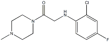 2-[(2-chloro-4-fluorophenyl)amino]-1-(4-methylpiperazin-1-yl)ethan-1-one Struktur