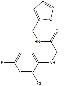 2-[(2-chloro-4-fluorophenyl)amino]-N-(furan-2-ylmethyl)propanamide Struktur