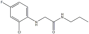 2-[(2-chloro-4-fluorophenyl)amino]-N-propylacetamide Struktur