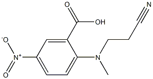 2-[(2-cyanoethyl)(methyl)amino]-5-nitrobenzoic acid Struktur