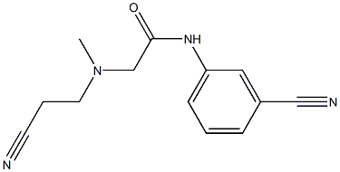 2-[(2-cyanoethyl)(methyl)amino]-N-(3-cyanophenyl)acetamide Struktur