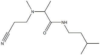 2-[(2-cyanoethyl)(methyl)amino]-N-(3-methylbutyl)propanamide Struktur