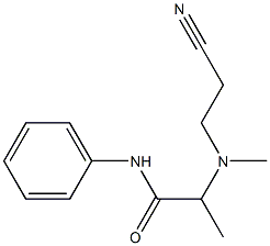 2-[(2-cyanoethyl)(methyl)amino]-N-phenylpropanamide Struktur