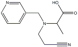 2-[(2-cyanoethyl)(pyridin-3-ylmethyl)amino]propanoic acid Struktur