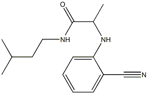 2-[(2-cyanophenyl)amino]-N-(3-methylbutyl)propanamide Struktur