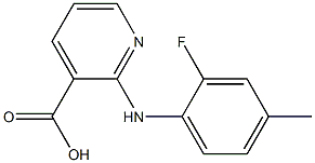 2-[(2-fluoro-4-methylphenyl)amino]pyridine-3-carboxylic acid Struktur