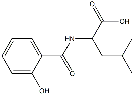 2-[(2-hydroxybenzoyl)amino]-4-methylpentanoic acid Struktur