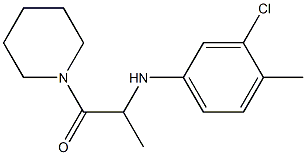 2-[(3-chloro-4-methylphenyl)amino]-1-(piperidin-1-yl)propan-1-one Struktur