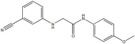 2-[(3-cyanophenyl)amino]-N-(4-methoxyphenyl)acetamide Struktur