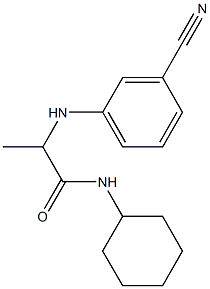 2-[(3-cyanophenyl)amino]-N-cyclohexylpropanamide Struktur